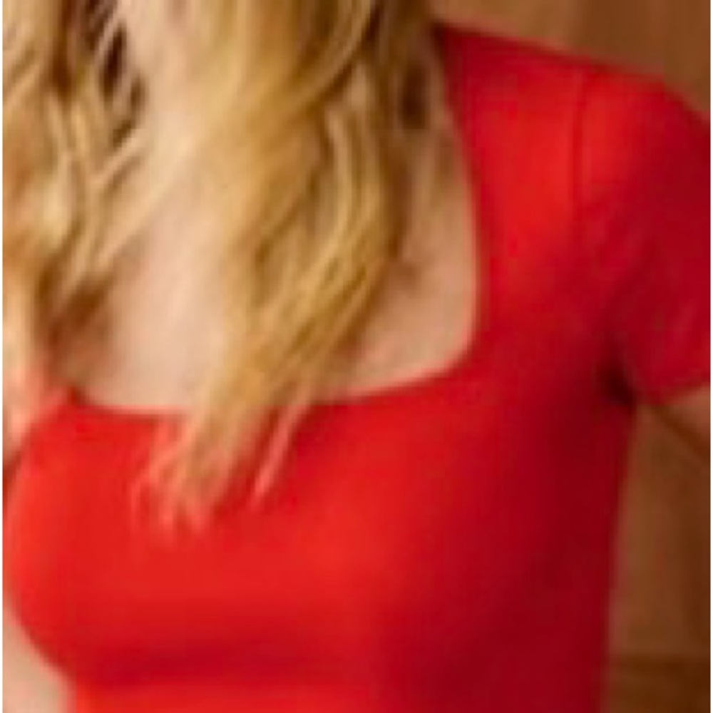 Sezane Amara T-shirt Red - Size XS